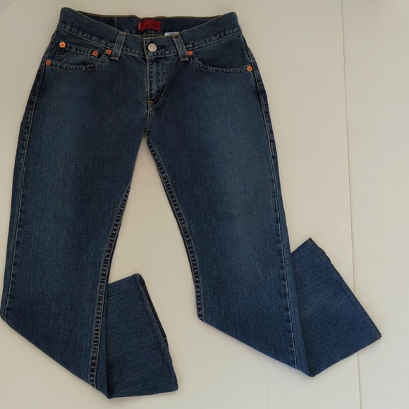 Levi's Type 1 Tough Boot Distressed Denim Bootcut Y2k Jeans 12 M Blue - Picture 12 of 16